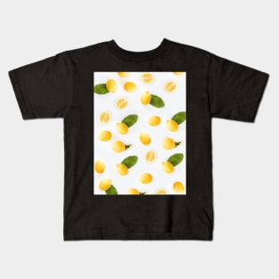 Yellow Lemons Pattern Kids T-Shirt